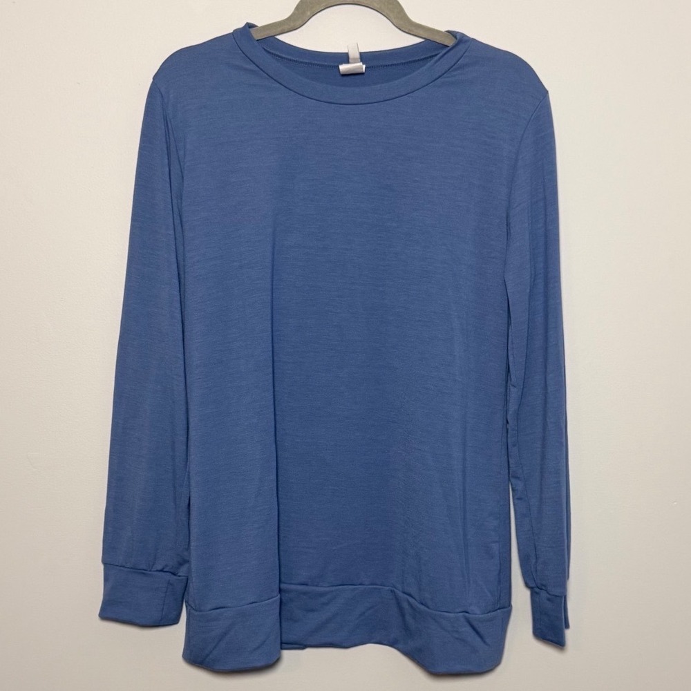Acting Pro Blue Long Sleeve Tunic and Jogger Lounge Set Two Piece XL